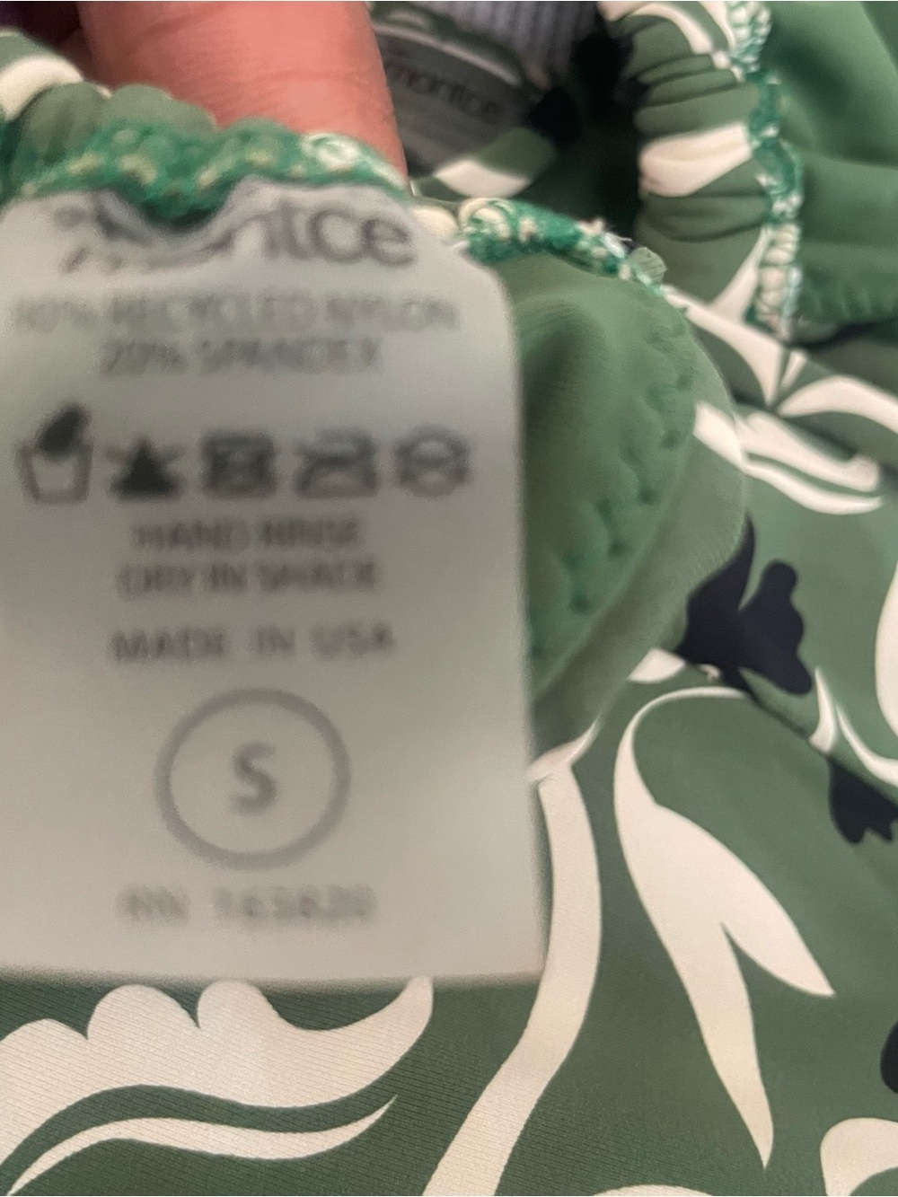 Montce 3 Piece Bikini Set XS/S Green Print w/ Matching Pareo Cover Up - Picture 7 of 8